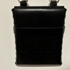 $470 Billykirk No. 123 Shoulder Pouch Black Leather